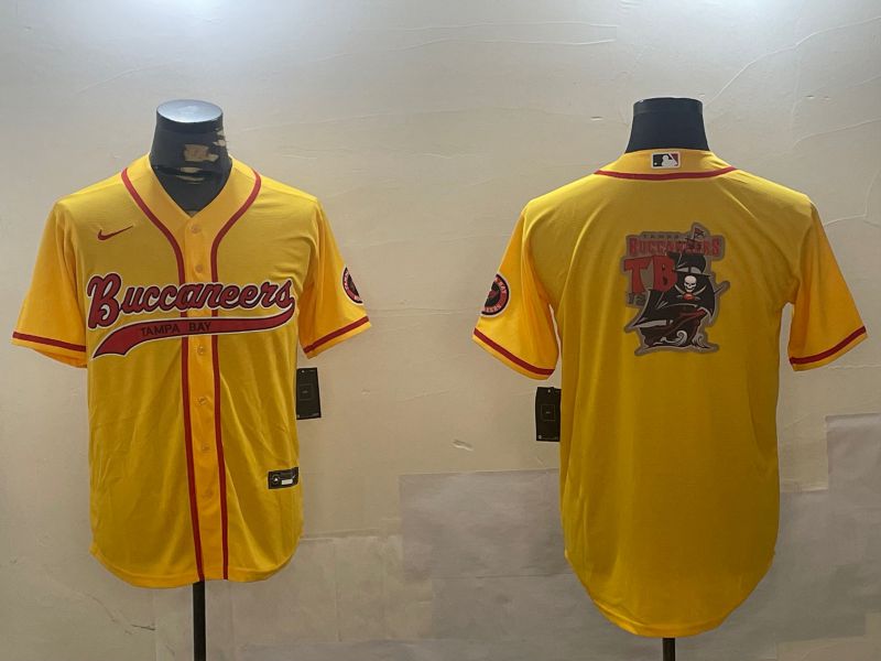 Men Tampa Bay Buccaneers Blank Yellow Joint Name 2024 Nike Limited NFL Jersey style 3->tampa bay buccaneers->NFL Jersey